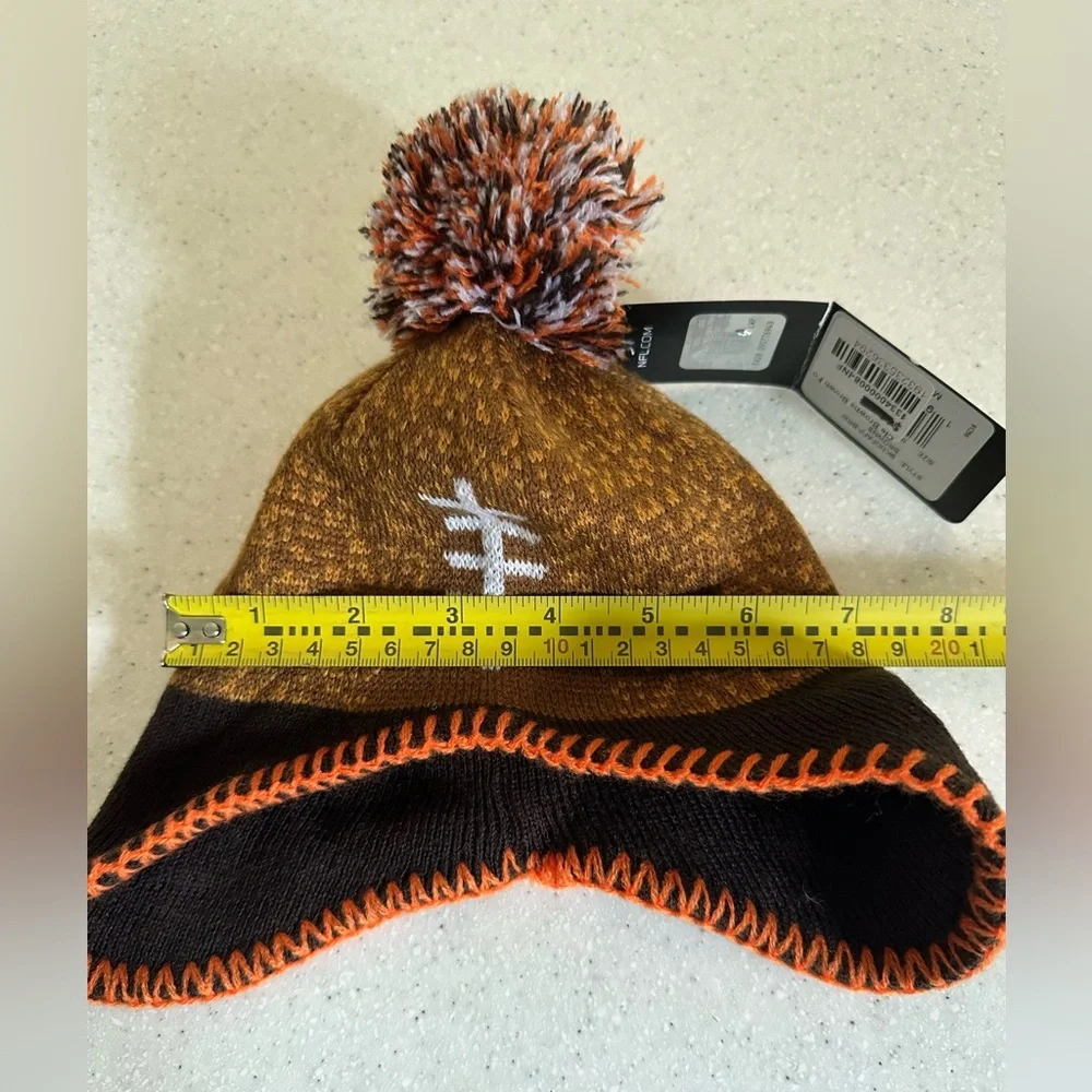 NWT NFL Infant Cleveland Browns football Brown and Orange Knit Beanie Hat! Ohio